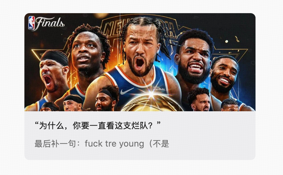 二十年老尼克斯球迷泣血长文（不是网页链接PS：昨天忘记同步了PS2：法克吹杨法克