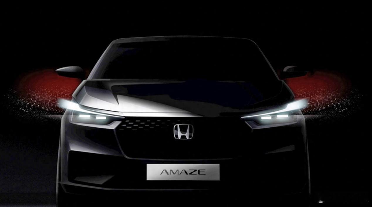 近日，#新一代本田Amaze# 设计图发布。作为换代车型，新车外观和内饰都发生很
