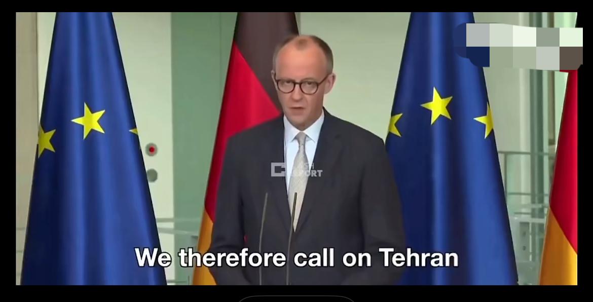 德国拉偏架，呼吁伊朗停止对以色列的攻击！

“我们呼吁伊朗即刻停止对以色列及其他