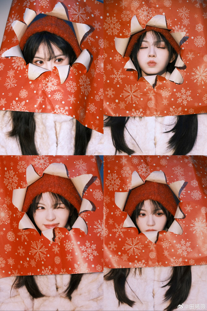 田曦薇元宵小红帽look 田曦薇元宵小红帽look，田曦薇元宵节营业照 