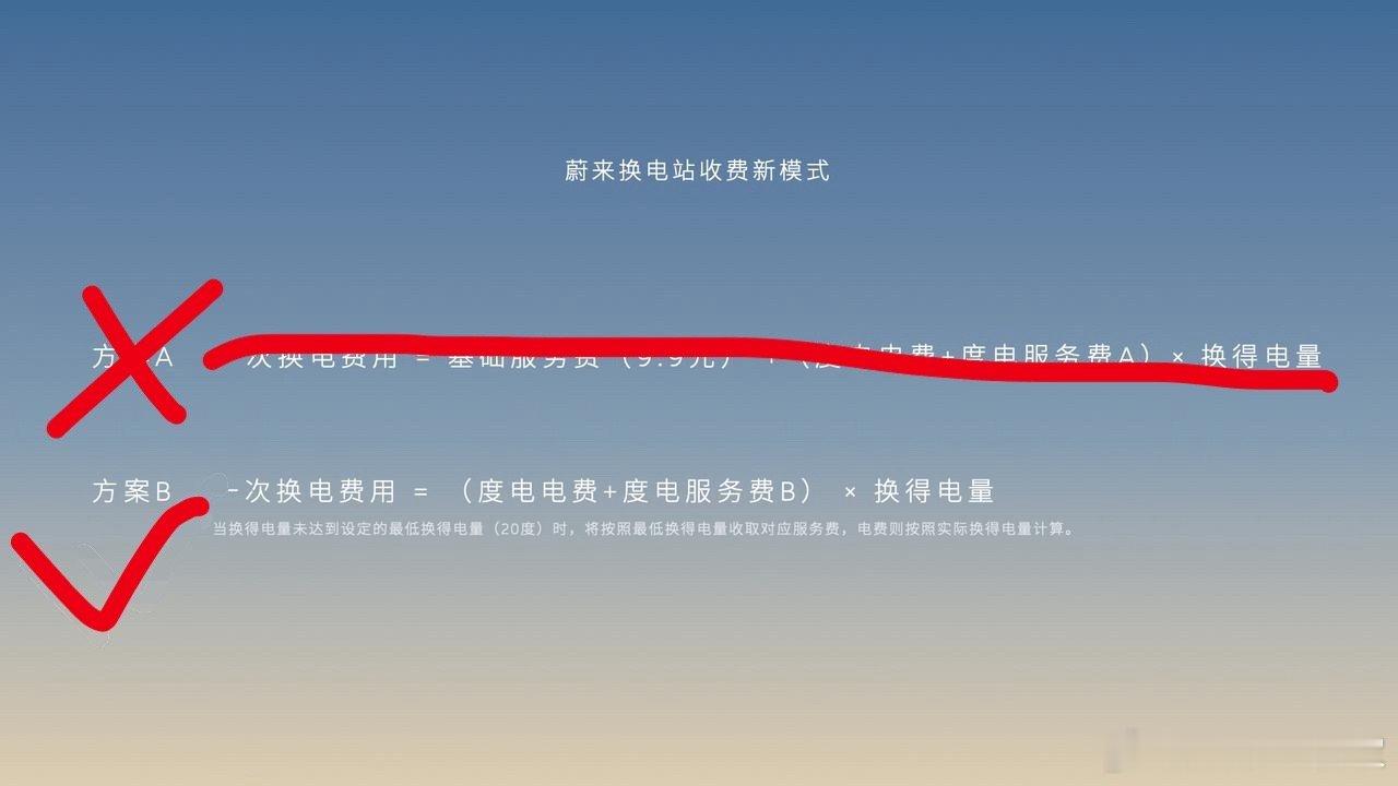 蔚来换电收费模式调整官宣了，B计划胜出！这次蔚来终于没有“奥数化”，简简单单、明