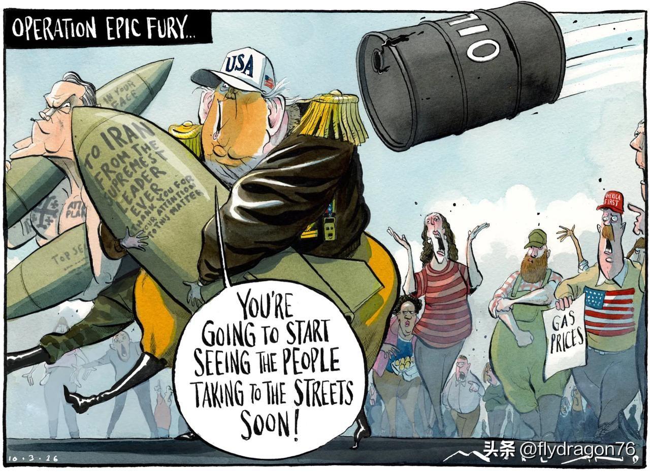 《泰晤士报》认为，“史诗级愤怒”行动将引发美国民众对燃油价格上涨的强烈不满。

