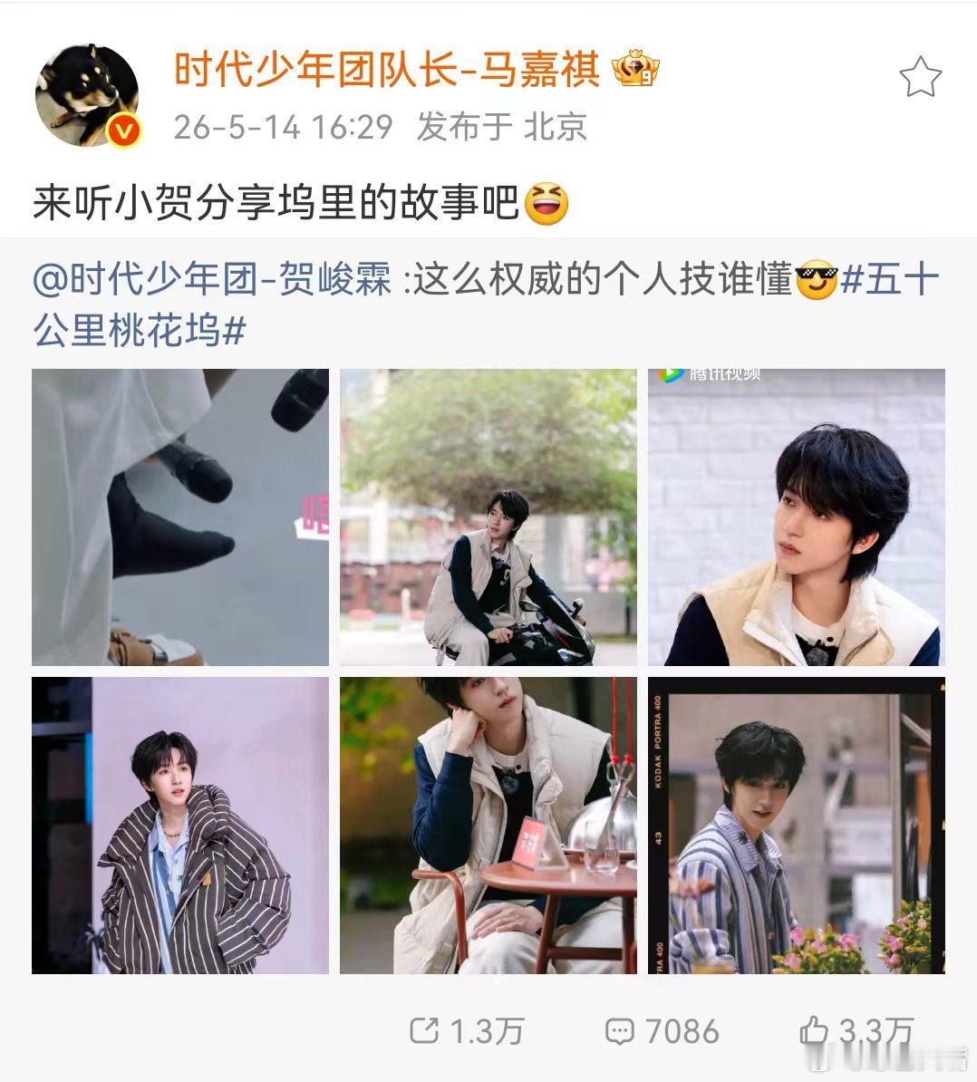 时代少年团为贺峻霖桃花坞打call时代少年团贺峻霖桃花坞转发区团建谁懂这种满满的