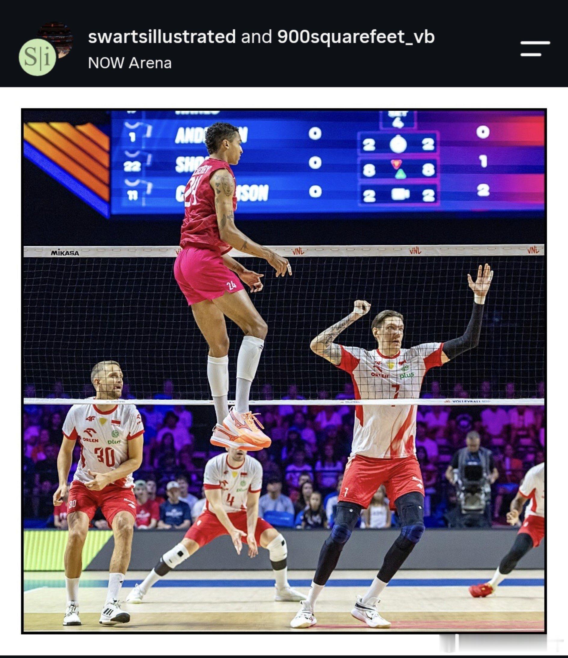 哈哈哈，这是p的吧，不过MC的弹跳确实恐怖。国际排坛动态美国男排