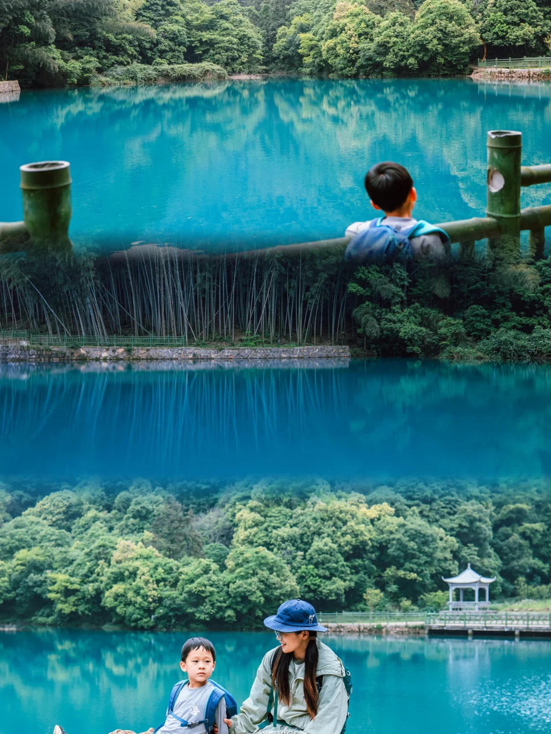 江浙沪徒步｜亲水古道，偶遇蓝绿“果冻”湖