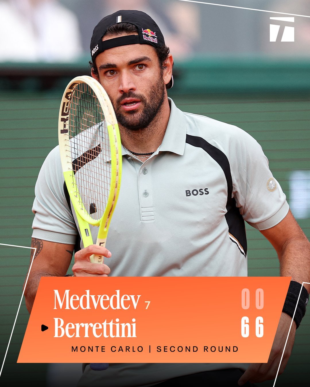 梅德韦杰夫吞双蛋 我滴娘～俺梅总咋了？？？蒙特卡洛第二轮，7号种子梅总仅仅抵抗了