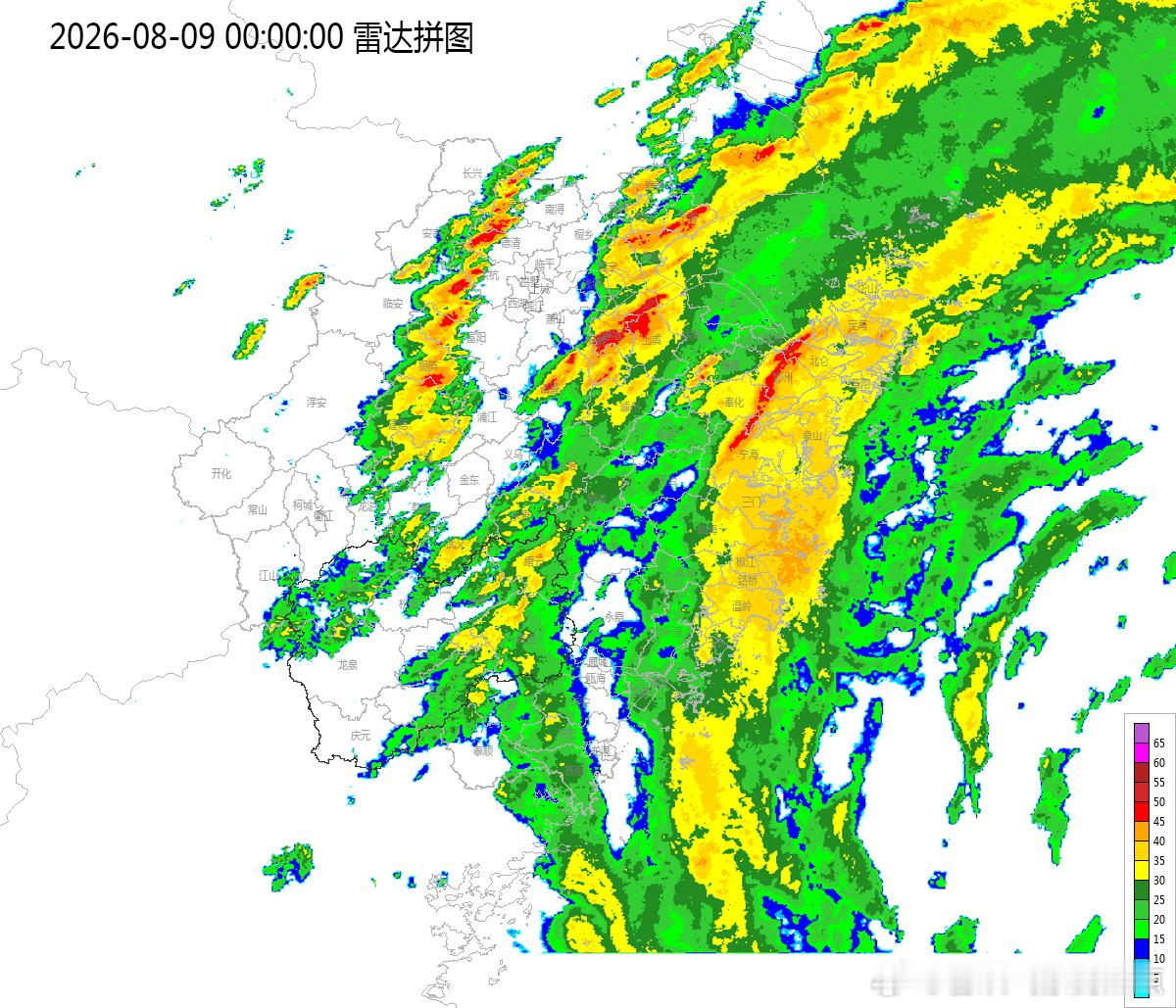 气象观察团 受台风“白海豚”环流影响，8日白天以来，宁波、台州、绍兴等地出现了中