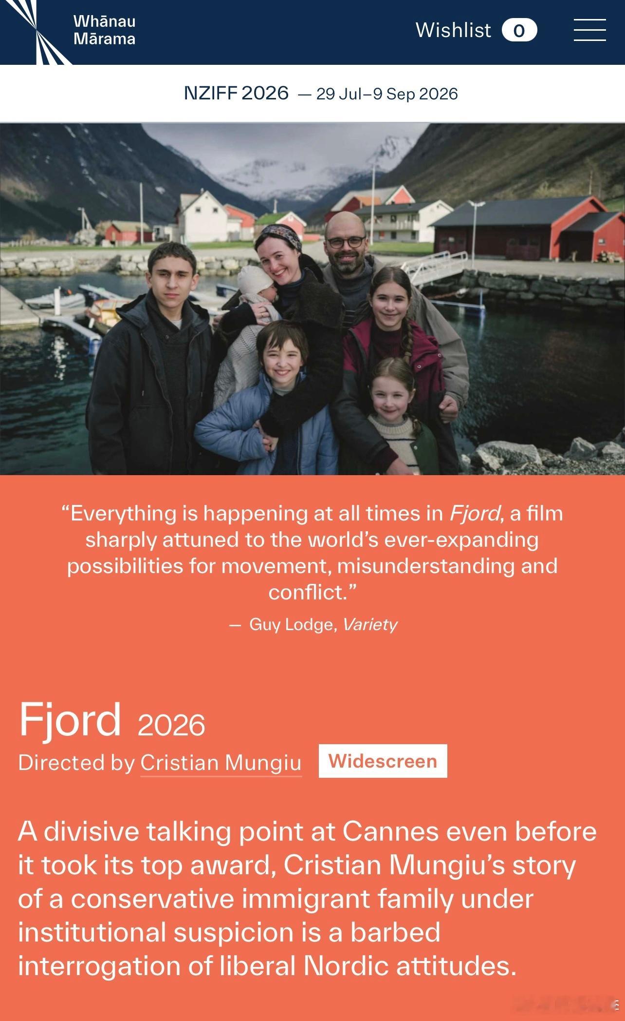 Fjord将于7月29日至9月9日举办的新西兰国际电影节展映！ 