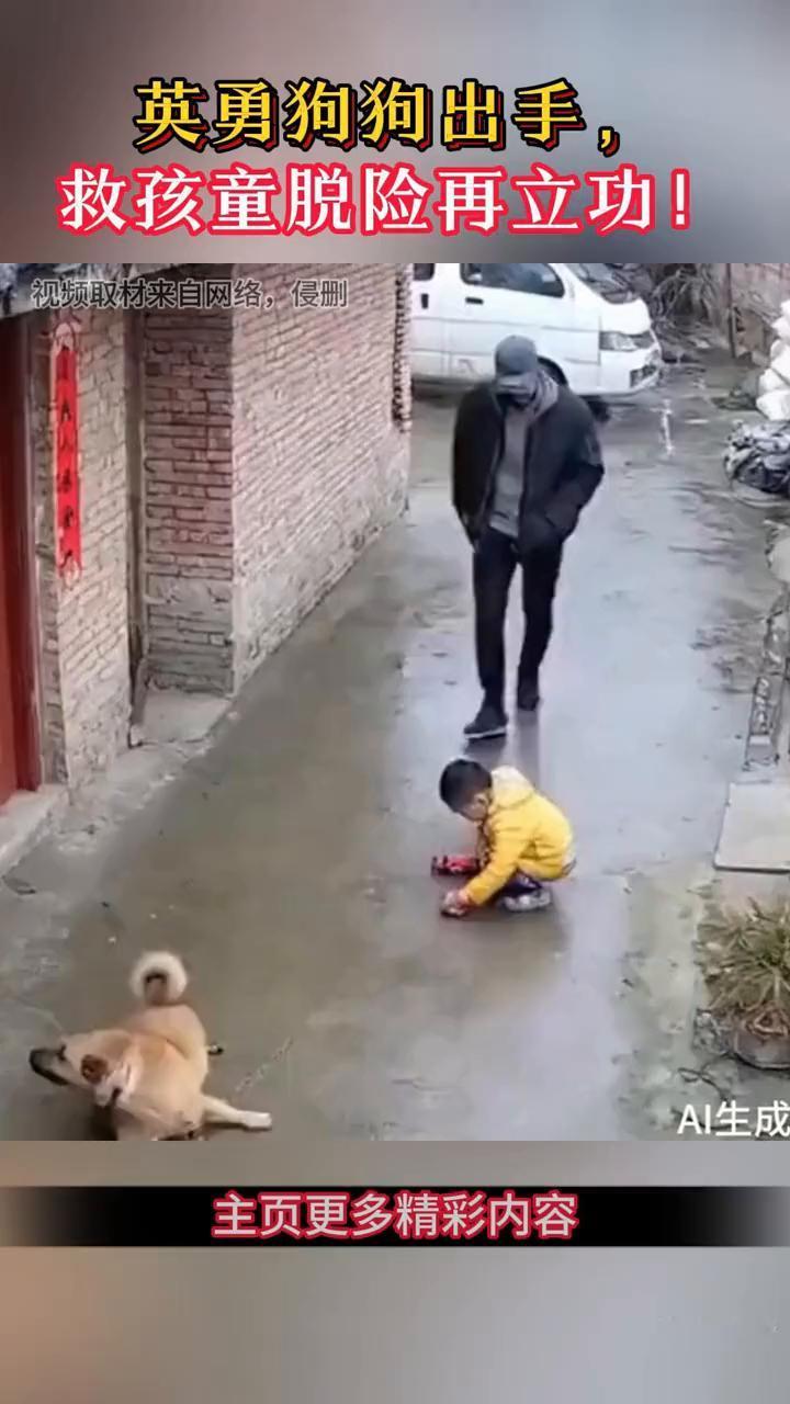英勇狗狗出手，救孩童脱险再立功！
视频取材来自网络，侵删。
主页更多精彩内容，点