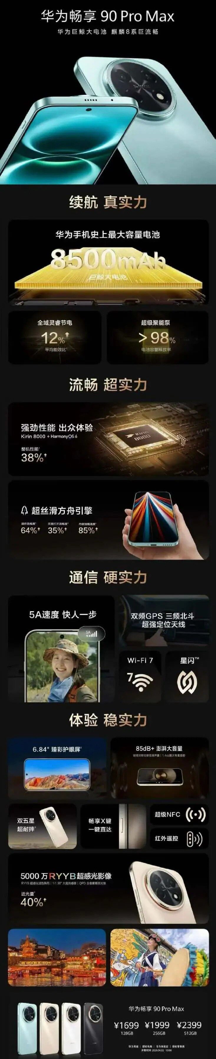 华为手机全系全面回归   畅享的价格很激进，甚至可能是不赚钱的。今天发布会有一页