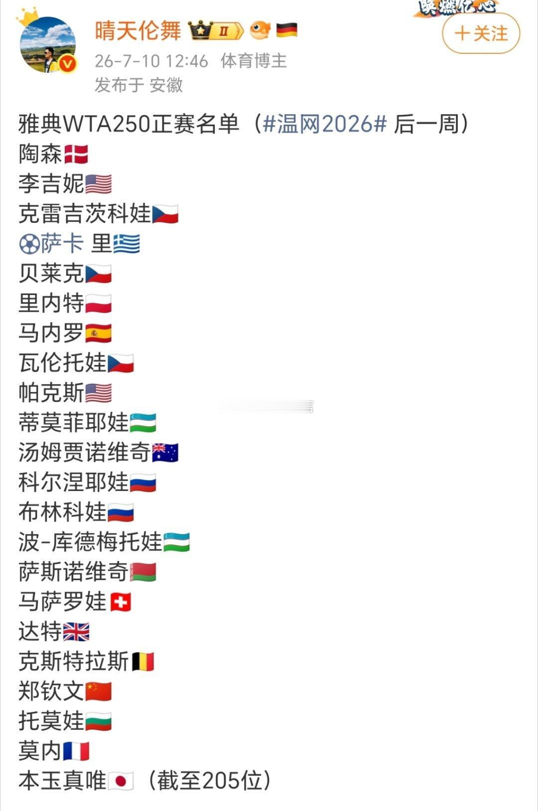 雅典WTA250这一站星光黯淡啊！郑钦文需要在这一站夺冠，才能确保美网不打资格赛