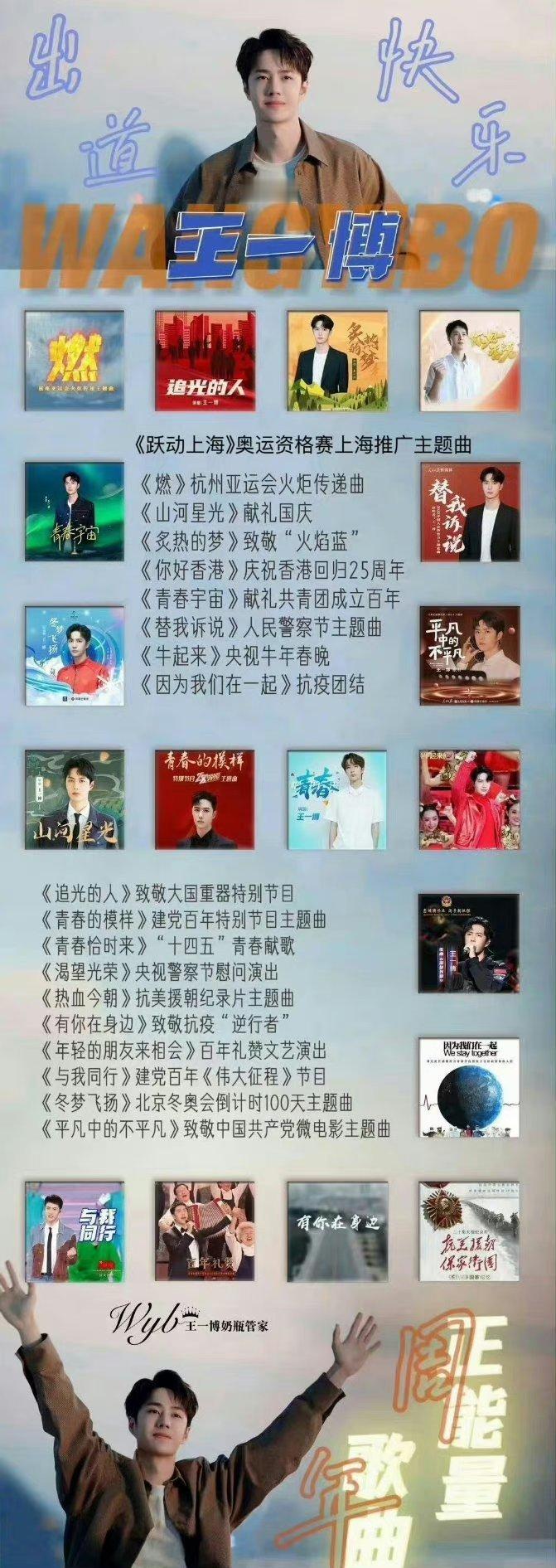 #那些王一博唱过的红歌#  盘点王一博受官方邀请合作录制的作品一首接一首的红歌，