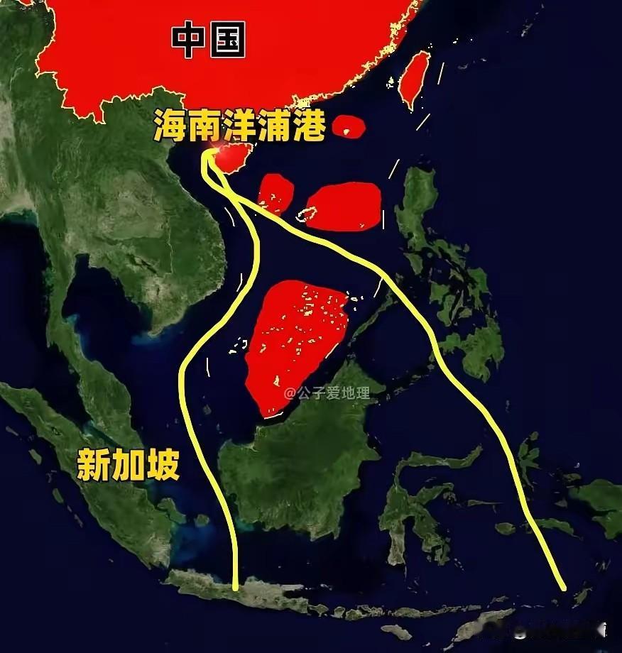 四十条巨轮直奔海南洋浦，这可太让人兴奋了！新加坡“中转躺赚”的时代要结束咯。
从