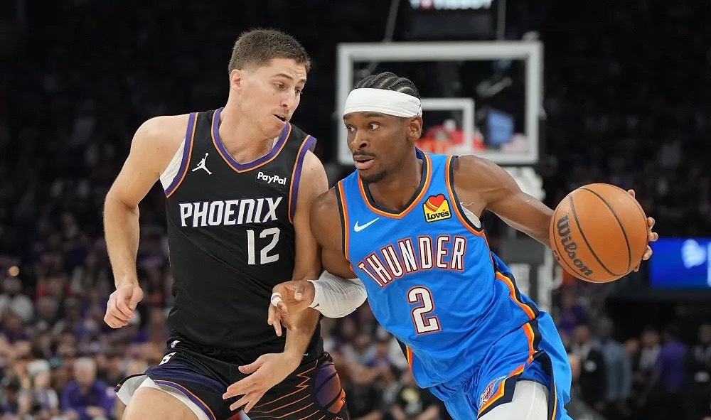 NBA季后赛首轮G3，雷霆今日客场121-109战胜太阳，系列赛大比分3-0领先
