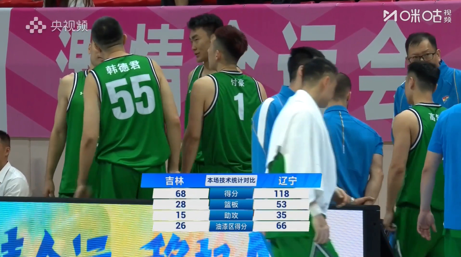辽宁男篮大胜吉林男篮取得全运会开门红，赵继伟俞泽辰原帅付豪火力全开，大东差点就得