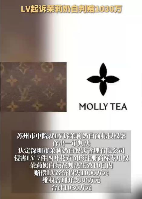LV诉茉莉奶白一审判赔1000万，二审想翻盘？难。
为什么这么说？核心就一点——