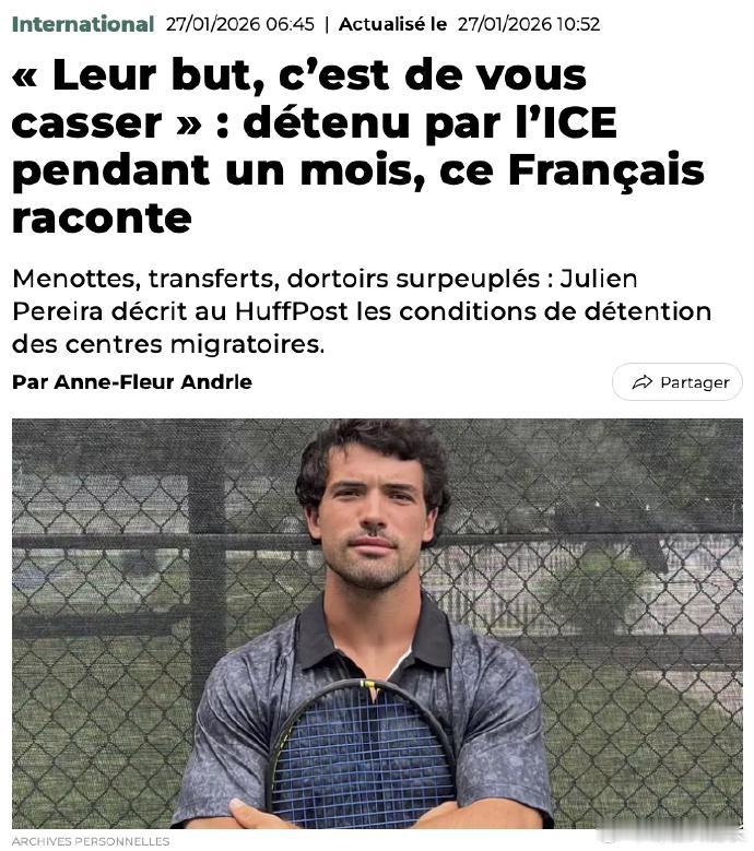 据媒体报道，一位拥有MBA学位的法国人因签证延误，在移民拘留中心遭遇了可怕的经历