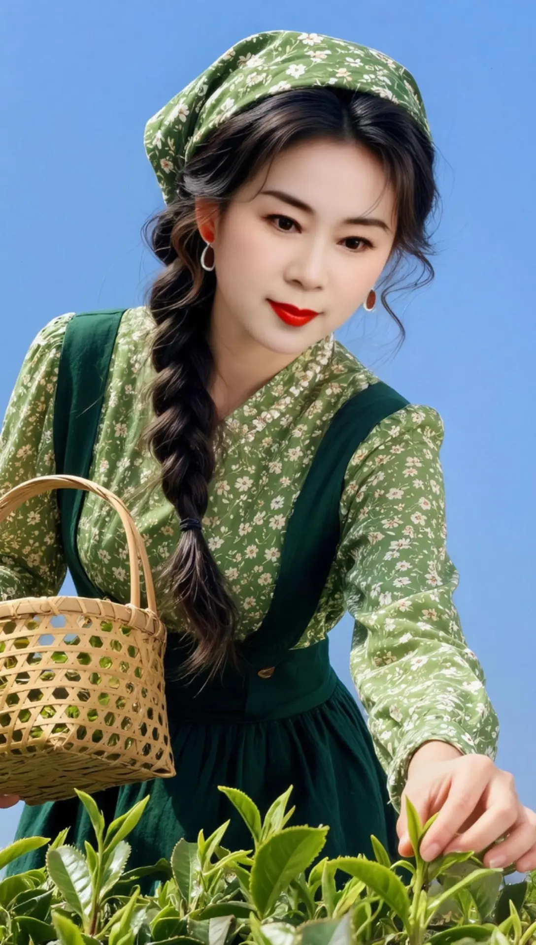 AI田园采茶照 ai创作