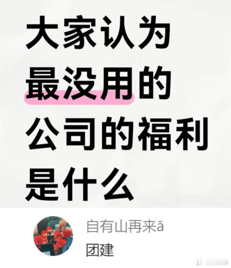 你们认为公司里最没用的福利是什么？不如直接变现成钱。 