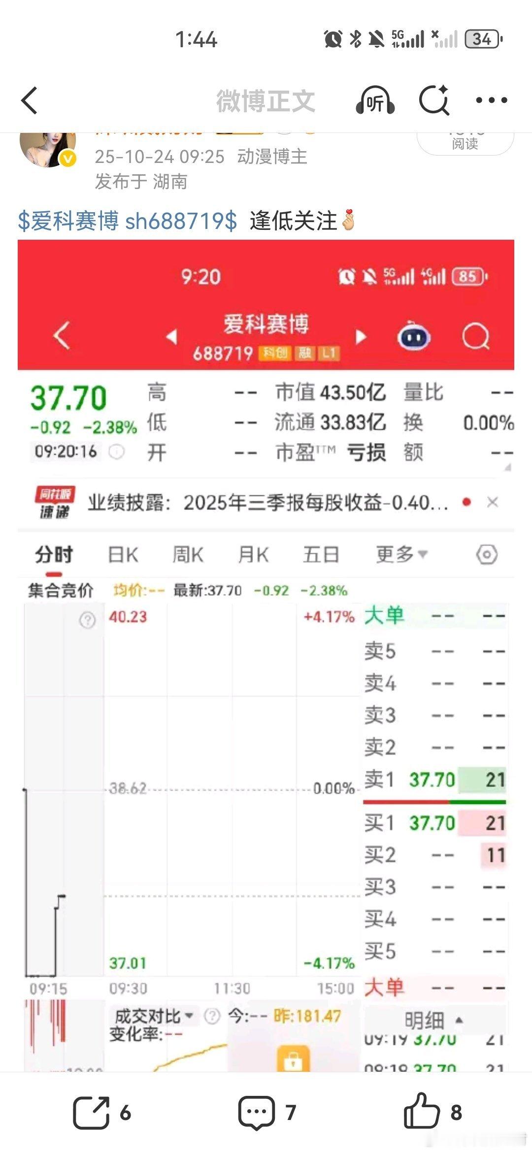 $爱科赛博 sh688719$ 船开起来谁都挡不住冲冲冲，车上的家人们评论区互动