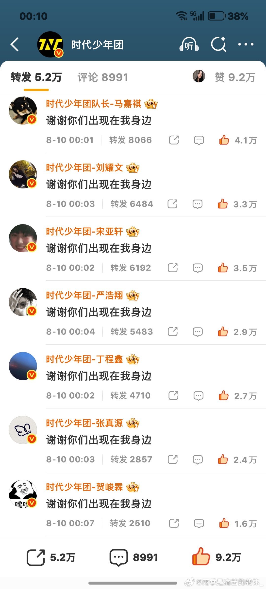 谢谢你们成为TNT🖤💛 