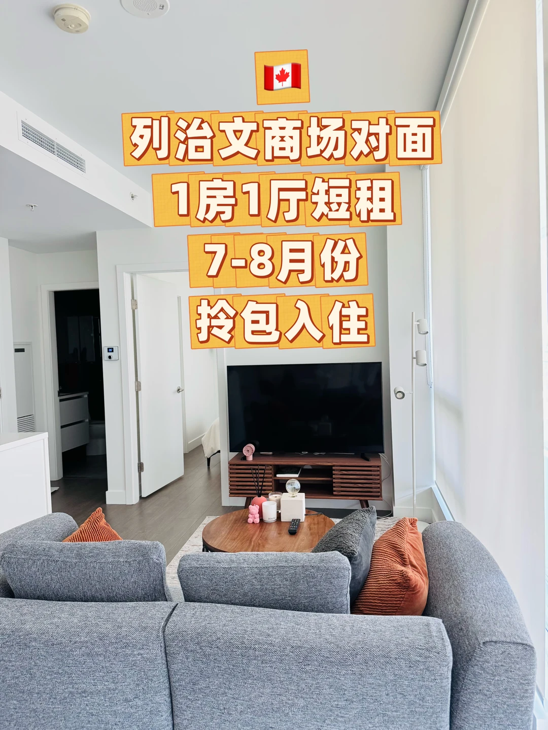 🇨🇦温哥华1房1厅公寓短租出门天车内街安静