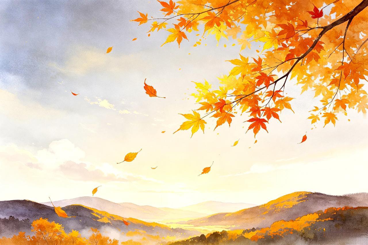 【原创作品】
 七绝·秋叶
  文/张和平
漫将霜色染罗裙，
自许丹黄作晚勋。