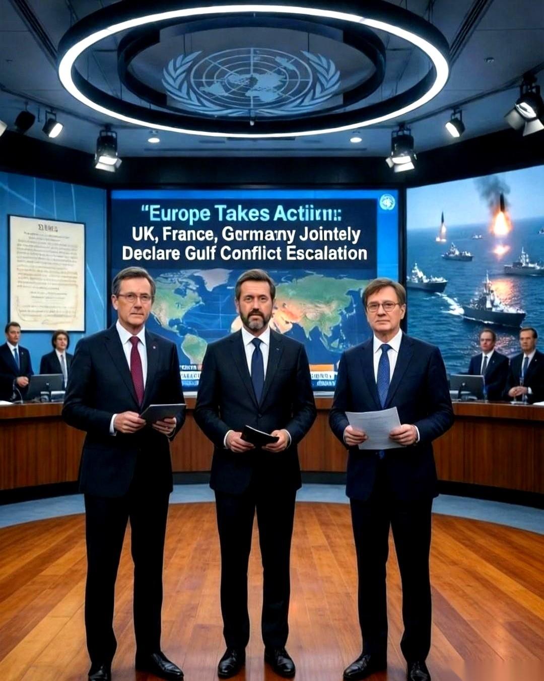 “不排除采取必要的防御行动！”
这话，不是别人说的。是英法德三国，这次，是联手喊