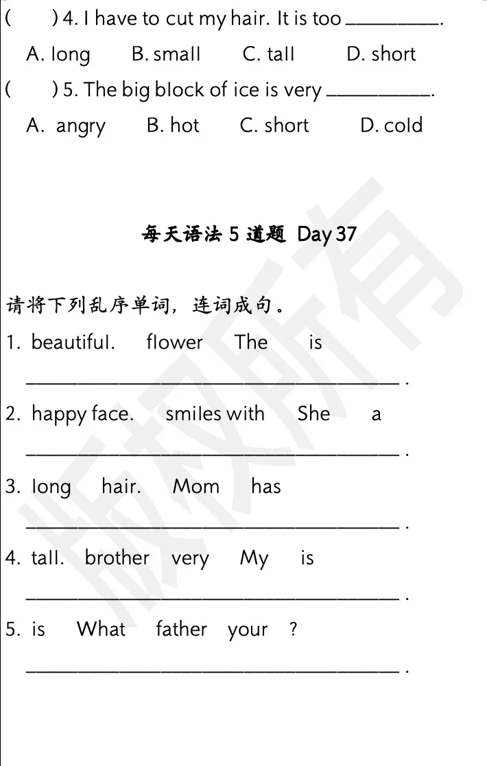 英语老师发的：一学期语法100天打卡