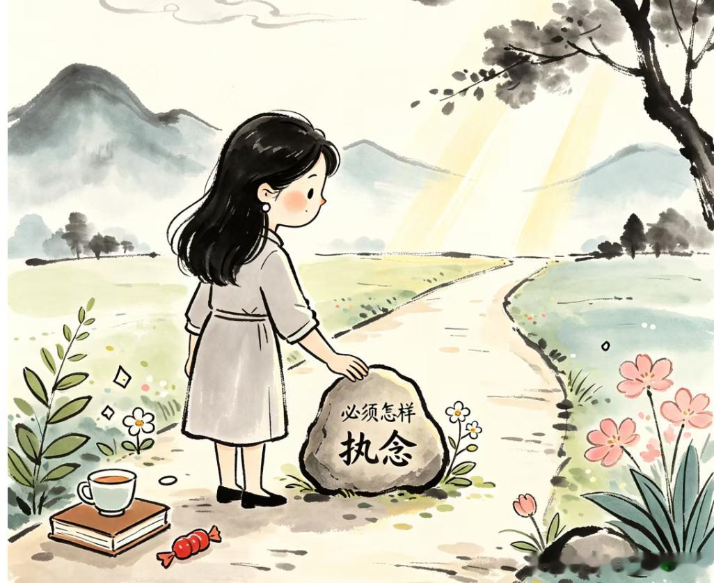放下执念，非怎样不可、必须如何 —— 这些“必须”才是压你的石头。换成“最好这样