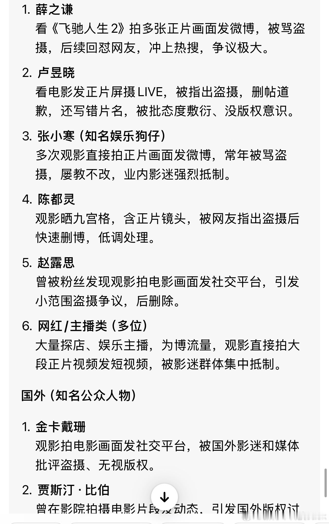 给阿嬷的情书 屏摄不止是她，之前薛之谦、陈都灵、赵露思甚至贾斯丁比伯都有屏摄行为