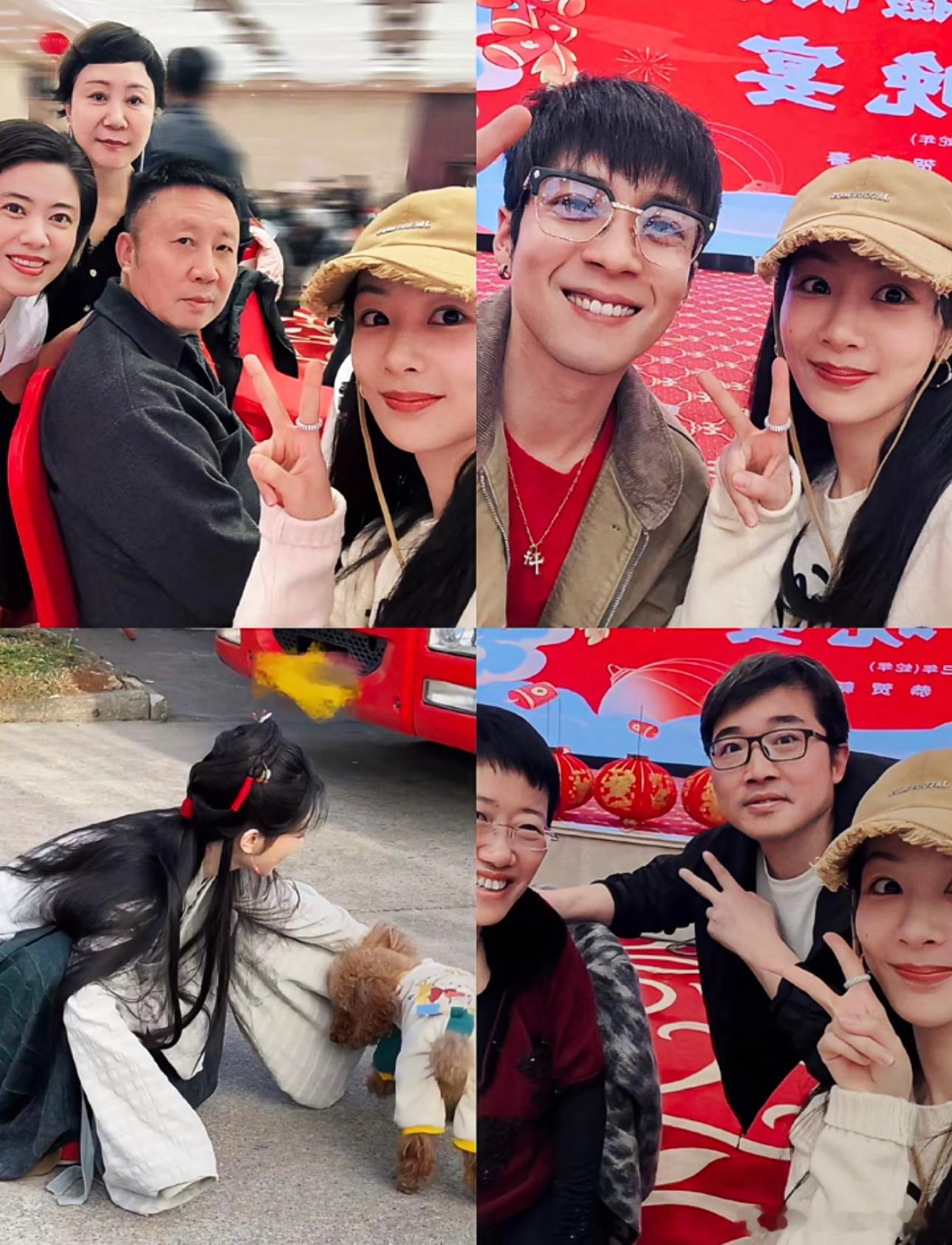 杨紫最新营业，要在剧组过年了，家业大吉 