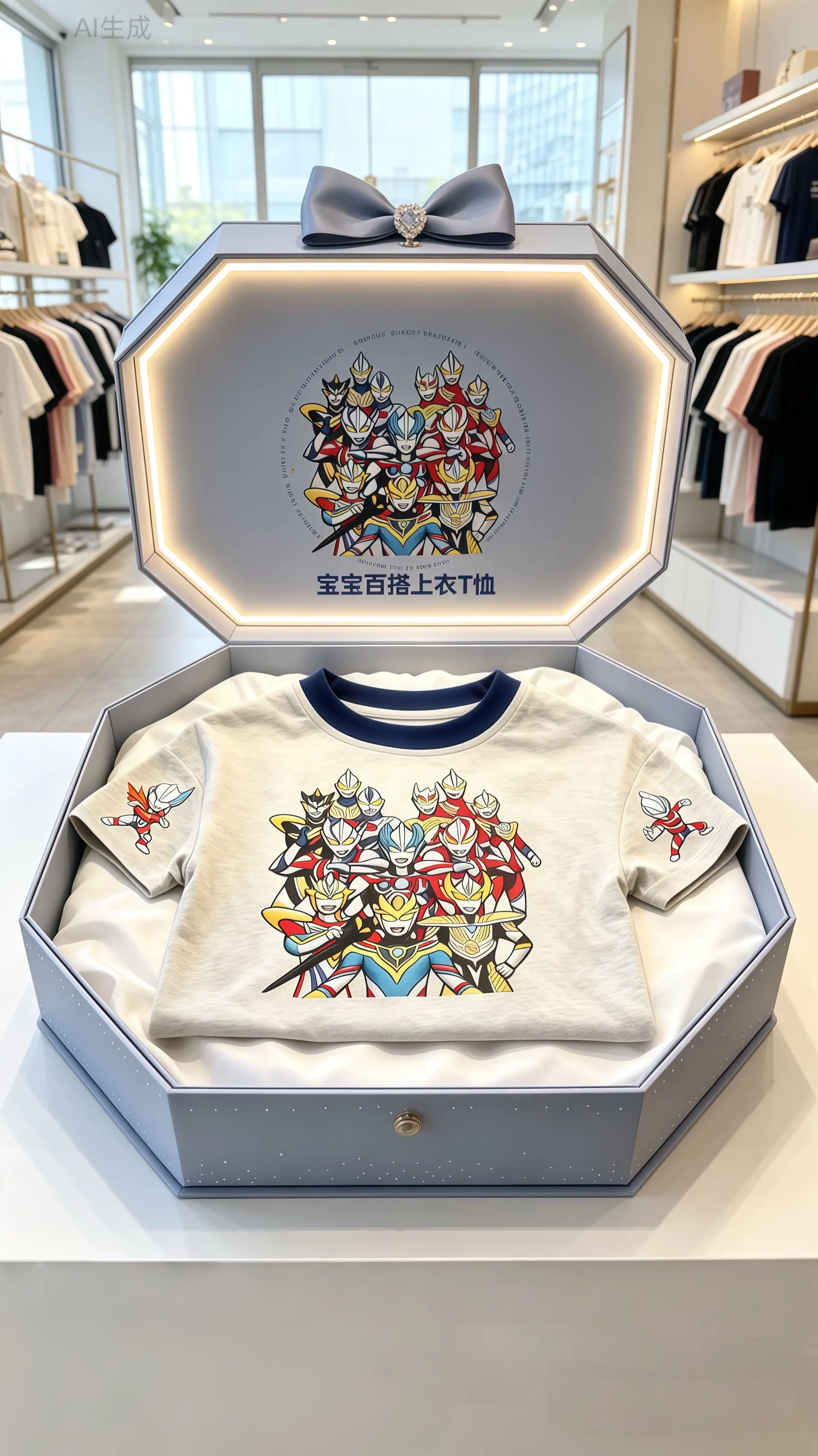 潮娃穿搭男童穿搭 短袖恤 高品质童装奥特曼