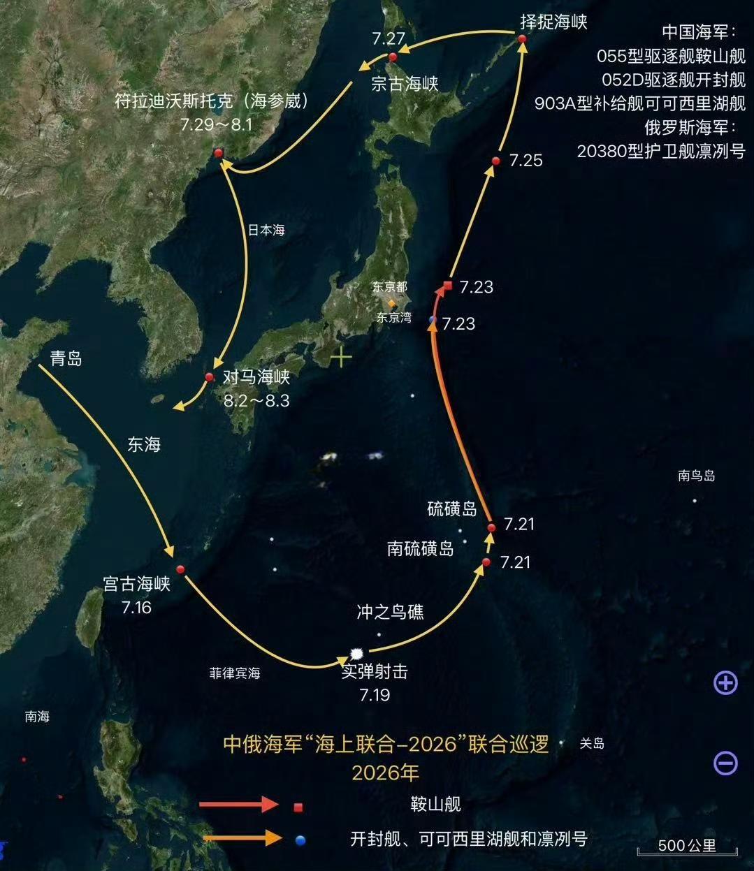 日本共同社报道：中国海军舰艇编队绕日本本土列岛航行几乎一圈。

东大海军: 对啊