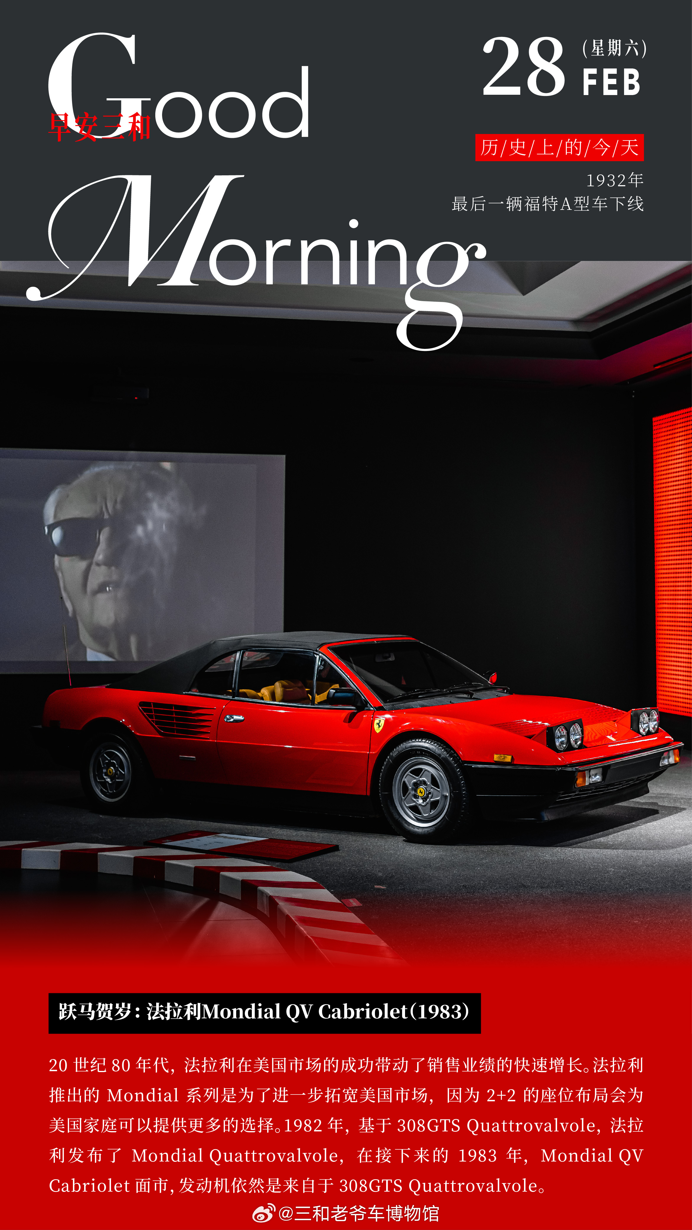 跃马贺岁:法拉利MondialOVCabriolet(1983)20世纪80年代