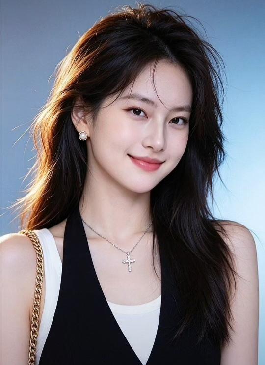 温柔甜美的少女，微笑如阳光般温暖。🌞💖✨