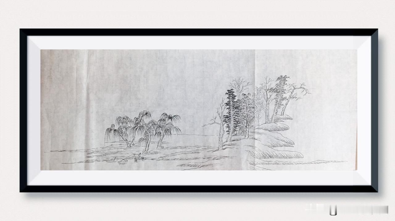 开启新画的绘制。天热画画写字都是难事啊！不如冬天舒服啊！