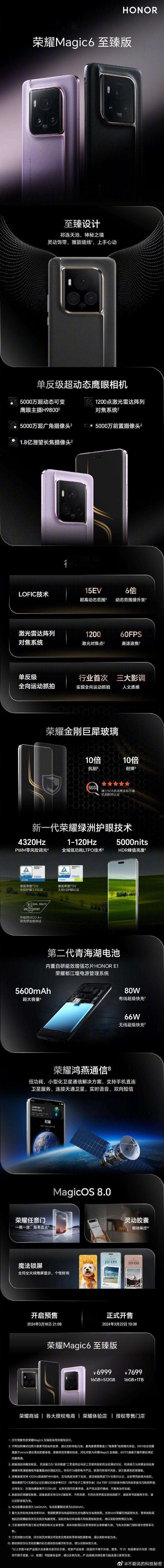 至臻杰作、臻美于形以智慧科技融合艺术美学，一张图读懂荣耀Magic6至臻版，#荣