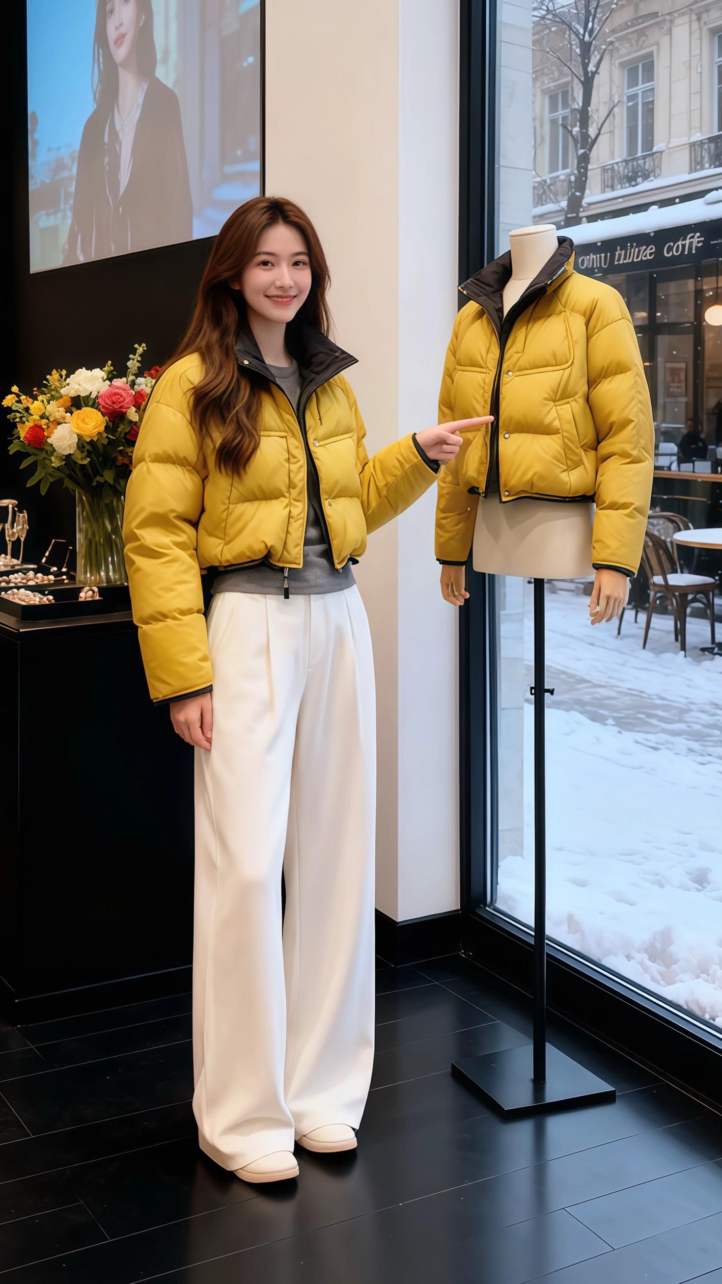 《雪天里的“暖阳面包服”：她把冬天穿成了治愈系童话》  当第一片雪花落...