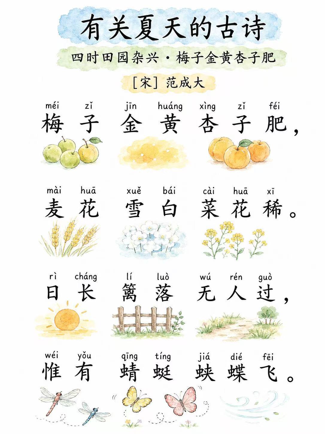 有关夏天的古诗，孩童背诗信手拈来，长大后的我们还能记住了多少首呢？这届小朋友DN