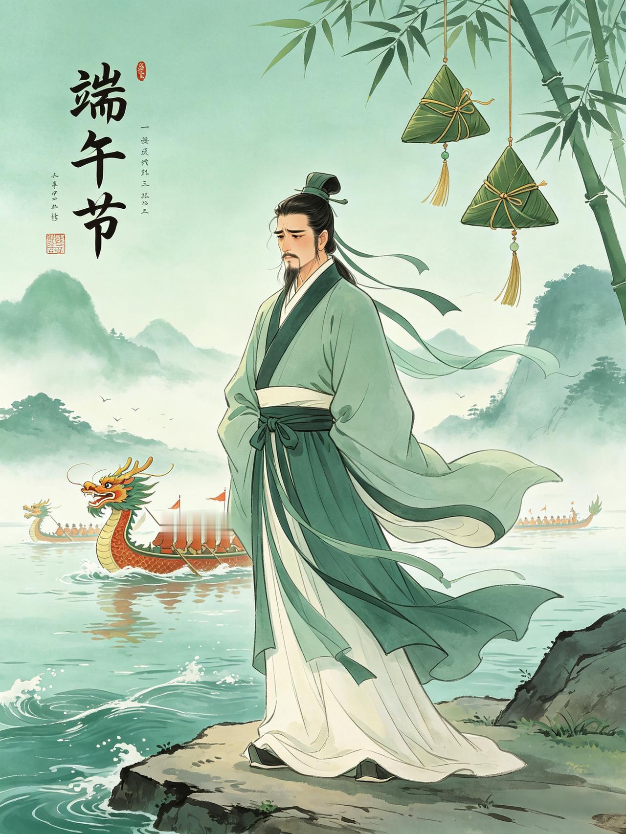 端午寄怀
 
粽叶收拢一季青绿
把岁月绵长，裹进软糯心事
丝线绕住端午晨光
五色
