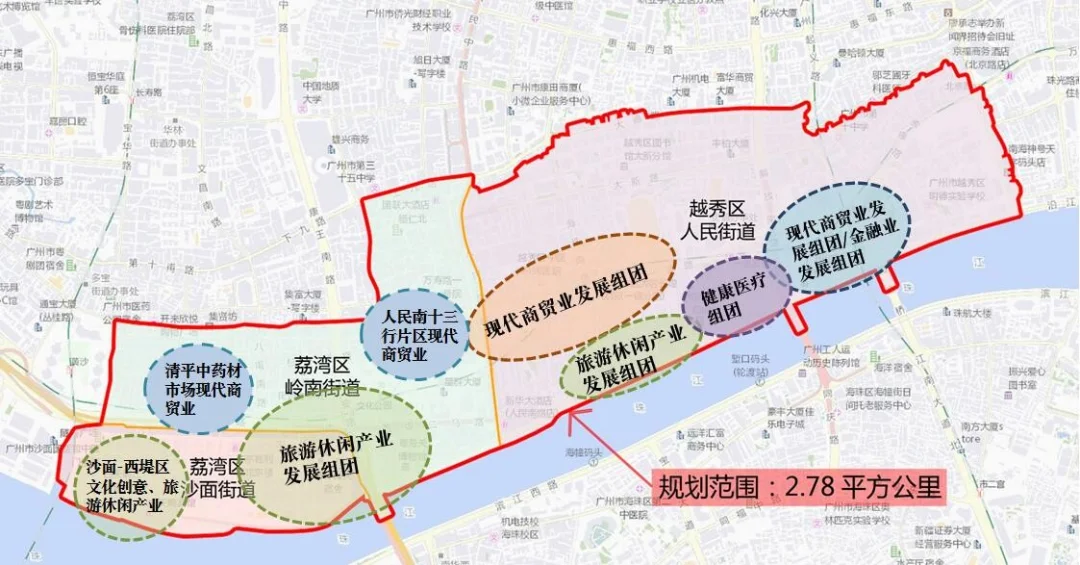 广州珠江北岸地区产业布局图