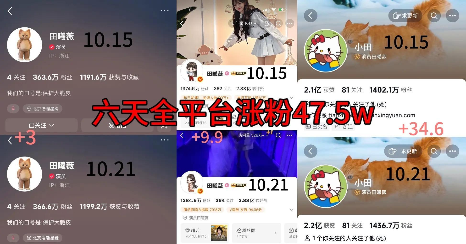 嫁金钗播出5天半时间，田曦薇全平台涨粉47万➕，又吸粉了小田951真的要换人了吗