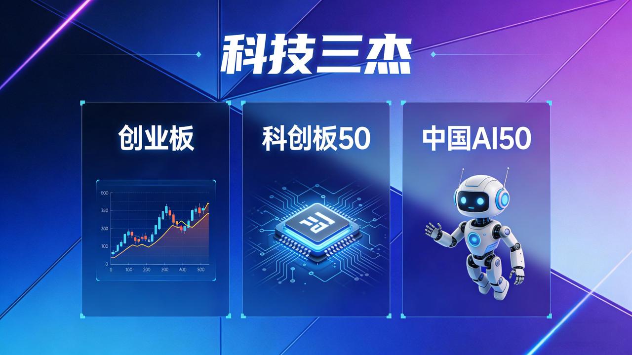 科技股力挽狂澜，稳住了全市场！

早盘高开后，科技三杰一度大跌垫底；
但随后科技