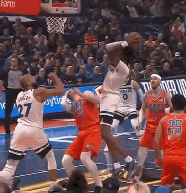 OKC冠军队，球员能打也能演，个个是戏精，人人会假摔！连一向老实巴交的哈腾都学坏