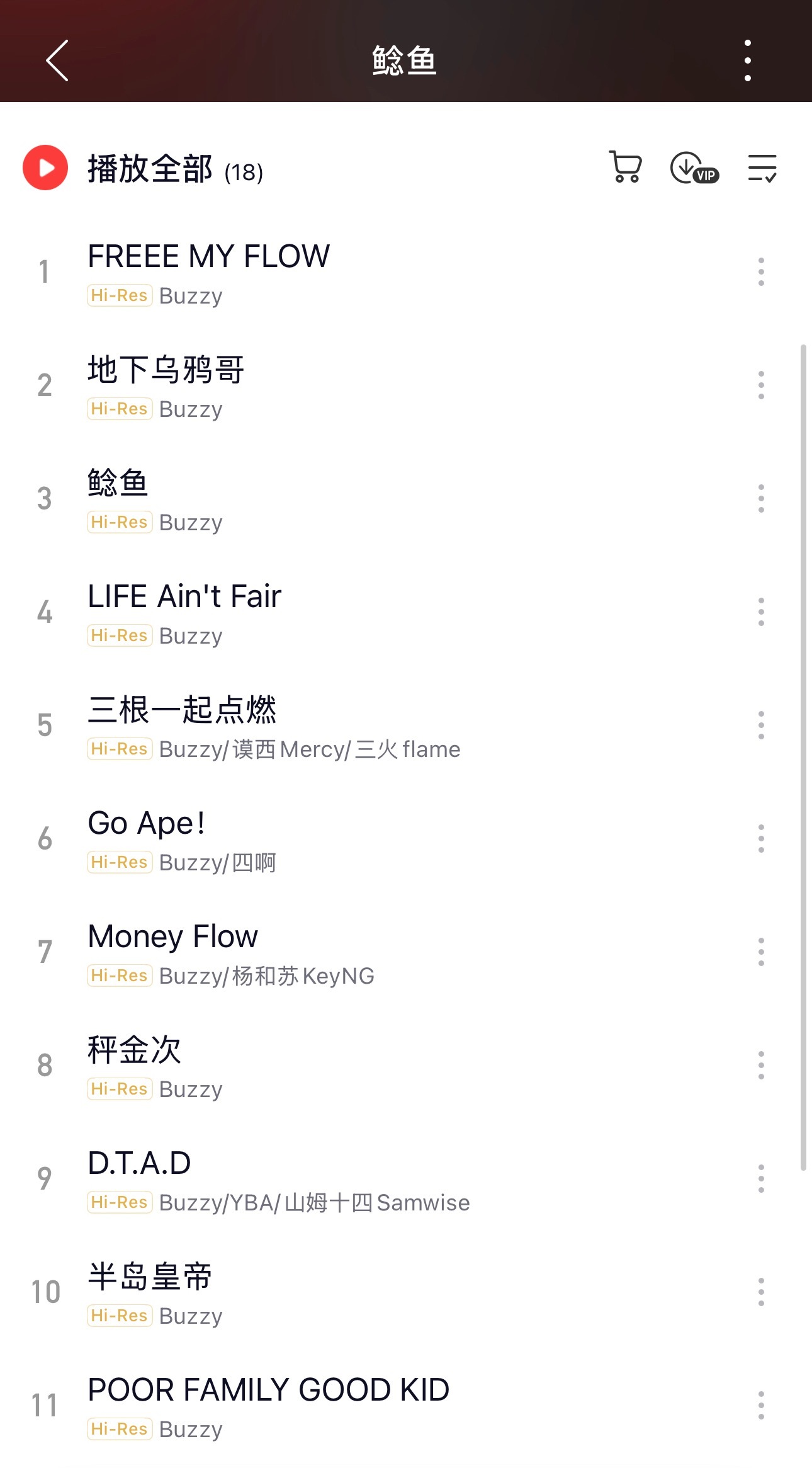 来了！Buzzy职业生涯第一张《鲶鱼Mixtape》发布🔥你最喜欢哪首歌？Bu