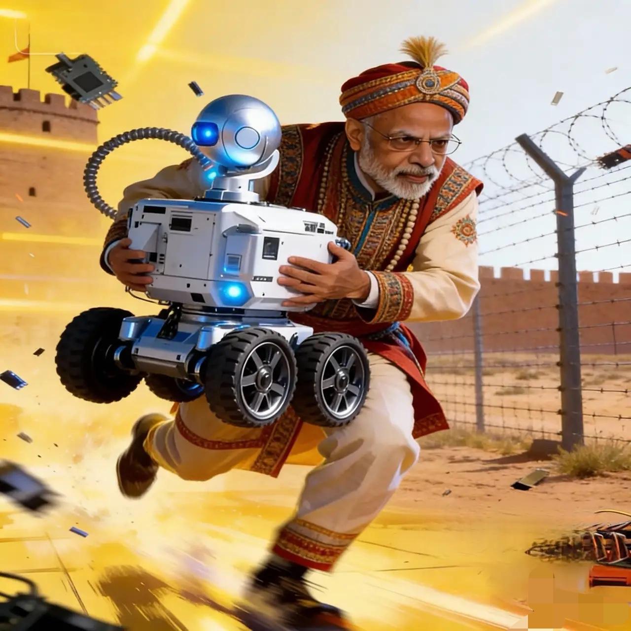 有印度媒体渲染称：“中国部署的边境执勤机器人可能被印度士兵抱走研究！”而中国边防