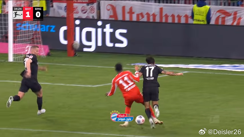 🚨35分鐘，傑克遜在禁區內被對方後衛從身後撞倒，裁判沒有給點球❗ 