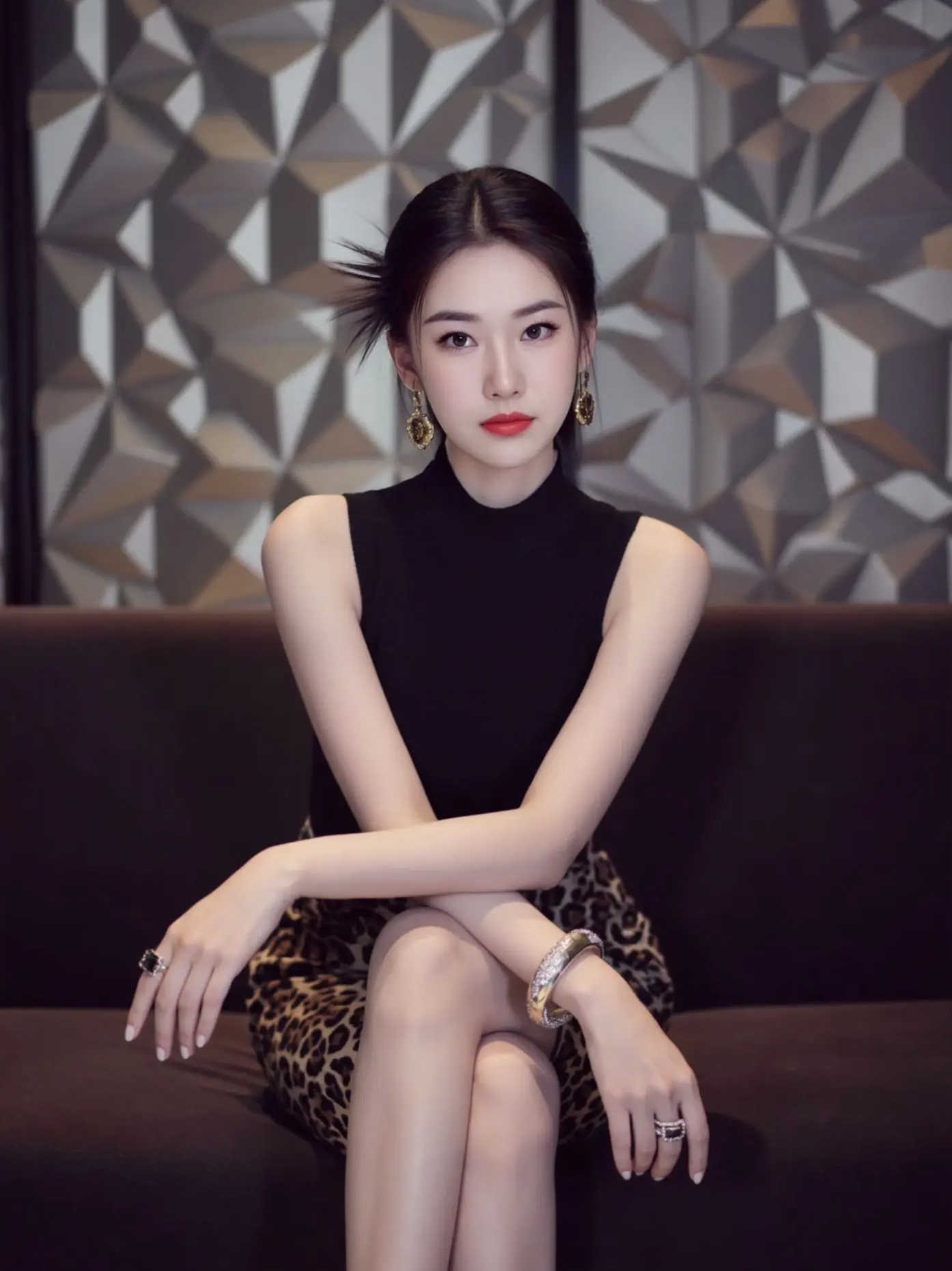 AI摩登坐姿照 ai创作