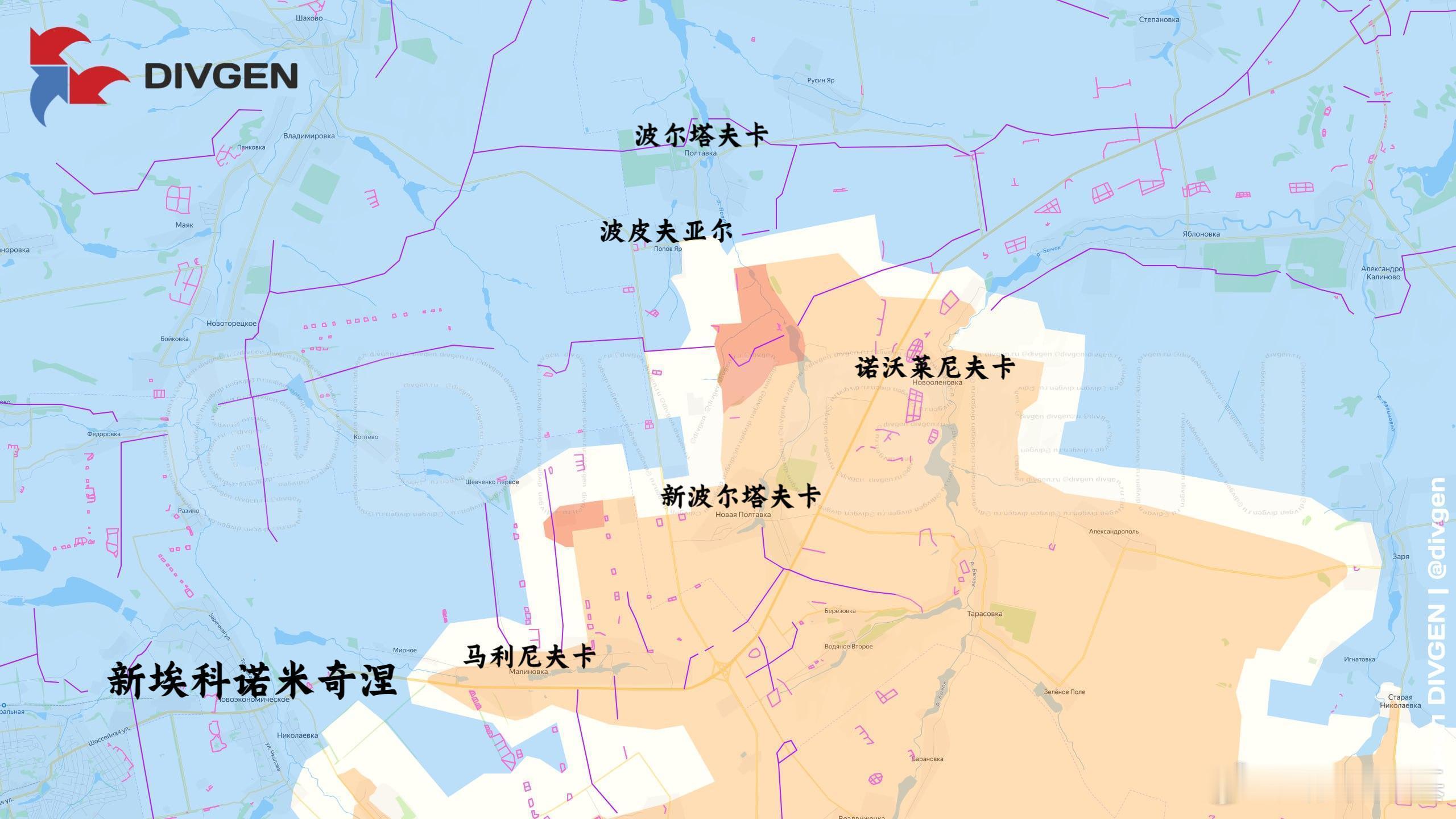 箭头社修正新波尔塔夫卡一带局势来源：DIVGEN 🚩 Карта СВО俄乌局